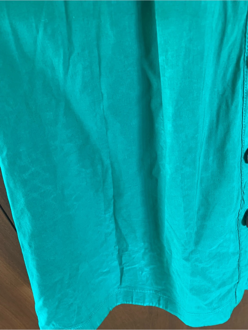 Maeve Green Square-Neck Button-Front Midi Dress - Picture 11 of 15